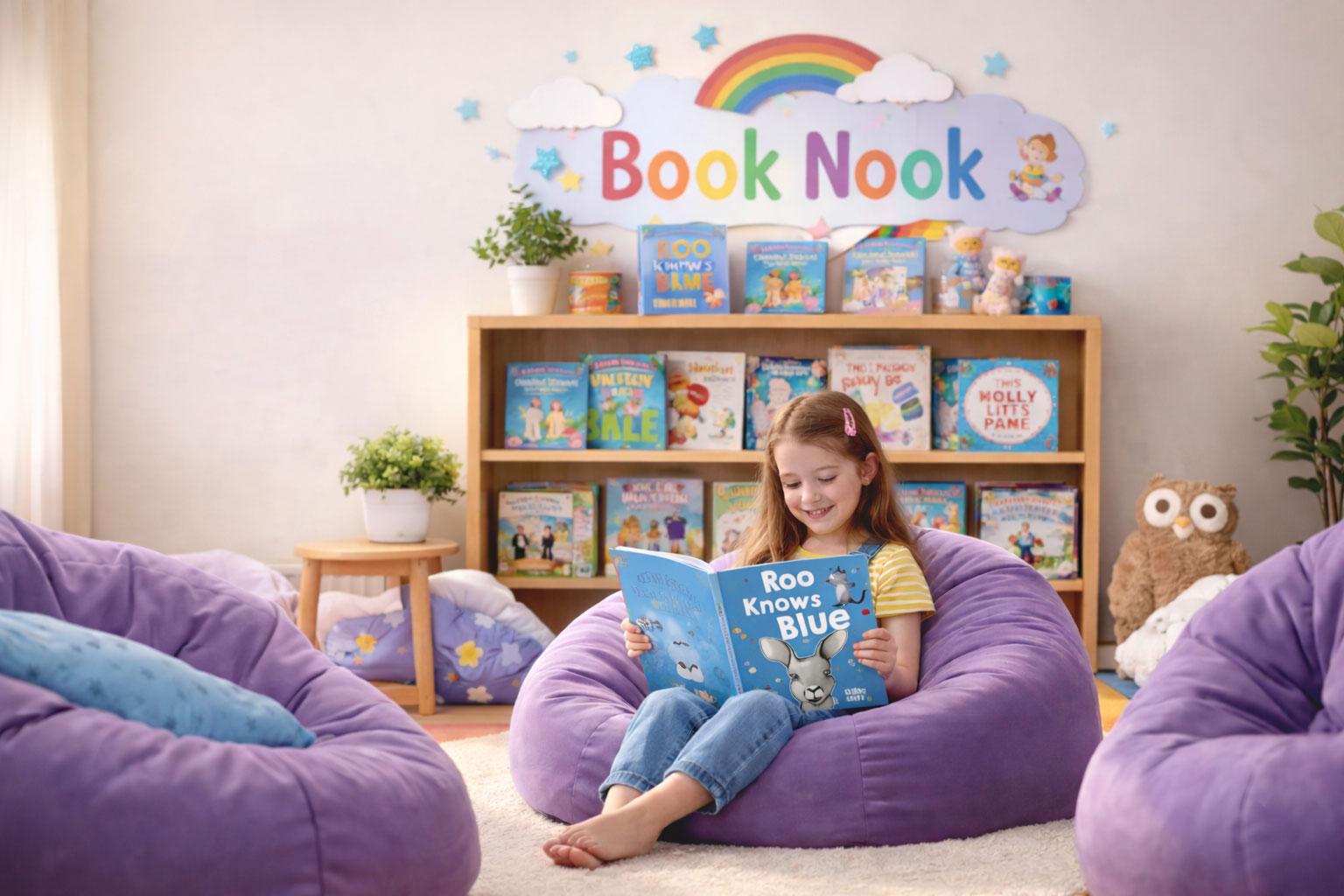 Imaginary Library Book Nook with Rosies Reading