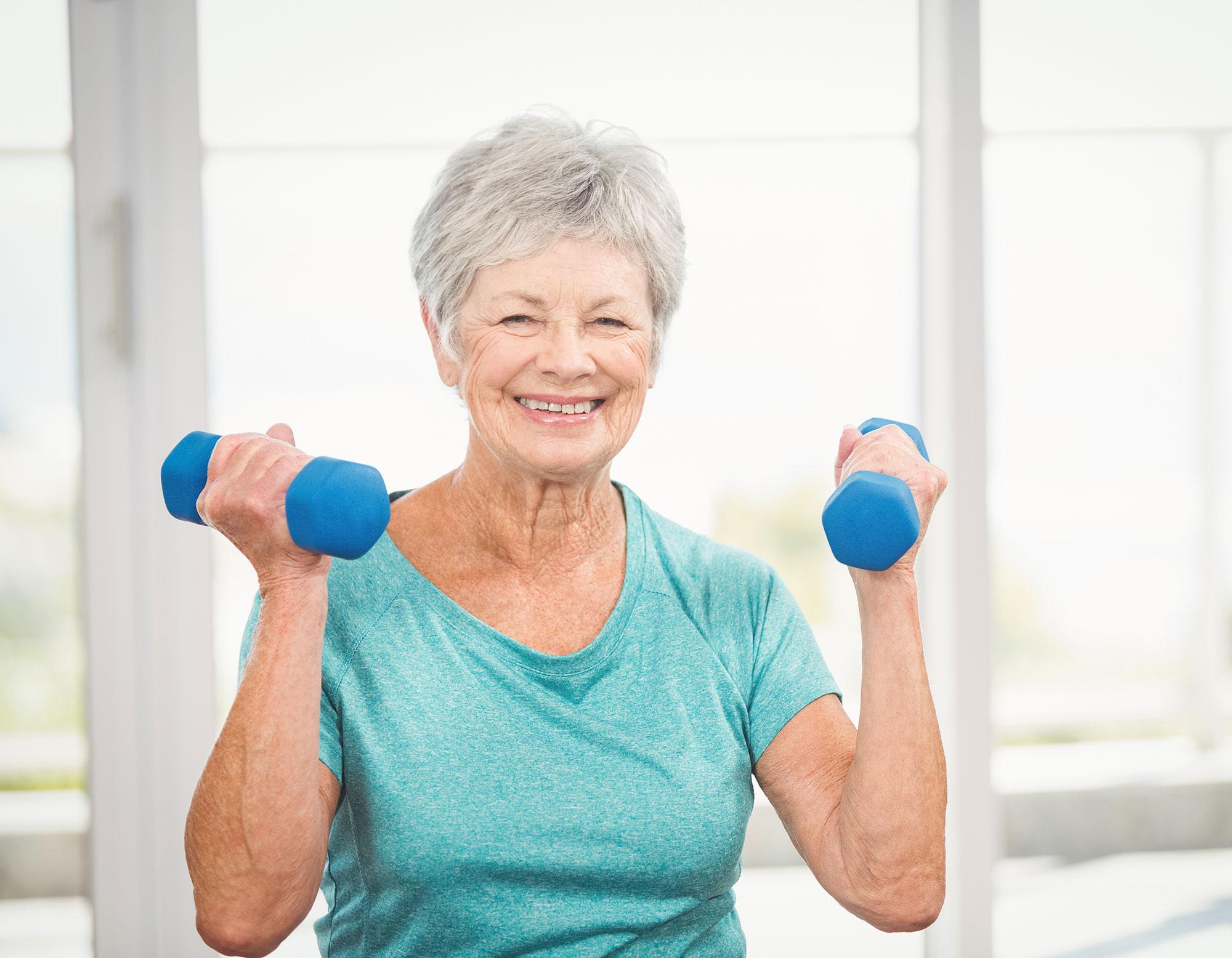 P J130 Exercise Treatment Program Stock Image Woman With Weights Web